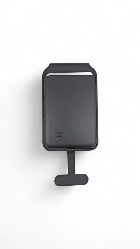 Lovefone Genuine Crafted Leather Standing Wallet with Magsafe - Black