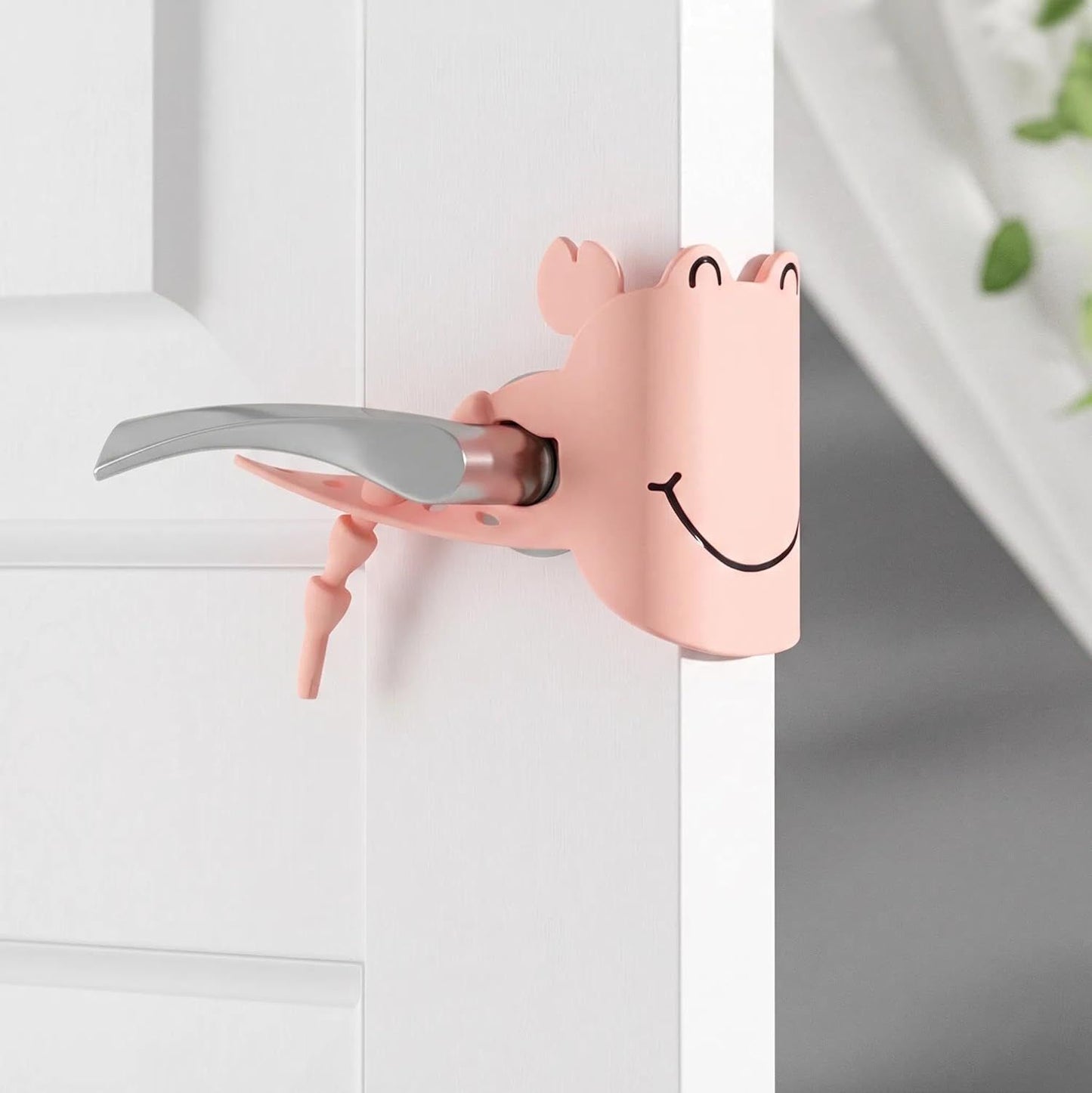 5-Pack Cute Crab-Shaped Silicone Door Lock Silencer, Adjustable Anti-Slam & Finger Guard for Bedroom & Nursery (Yellow)