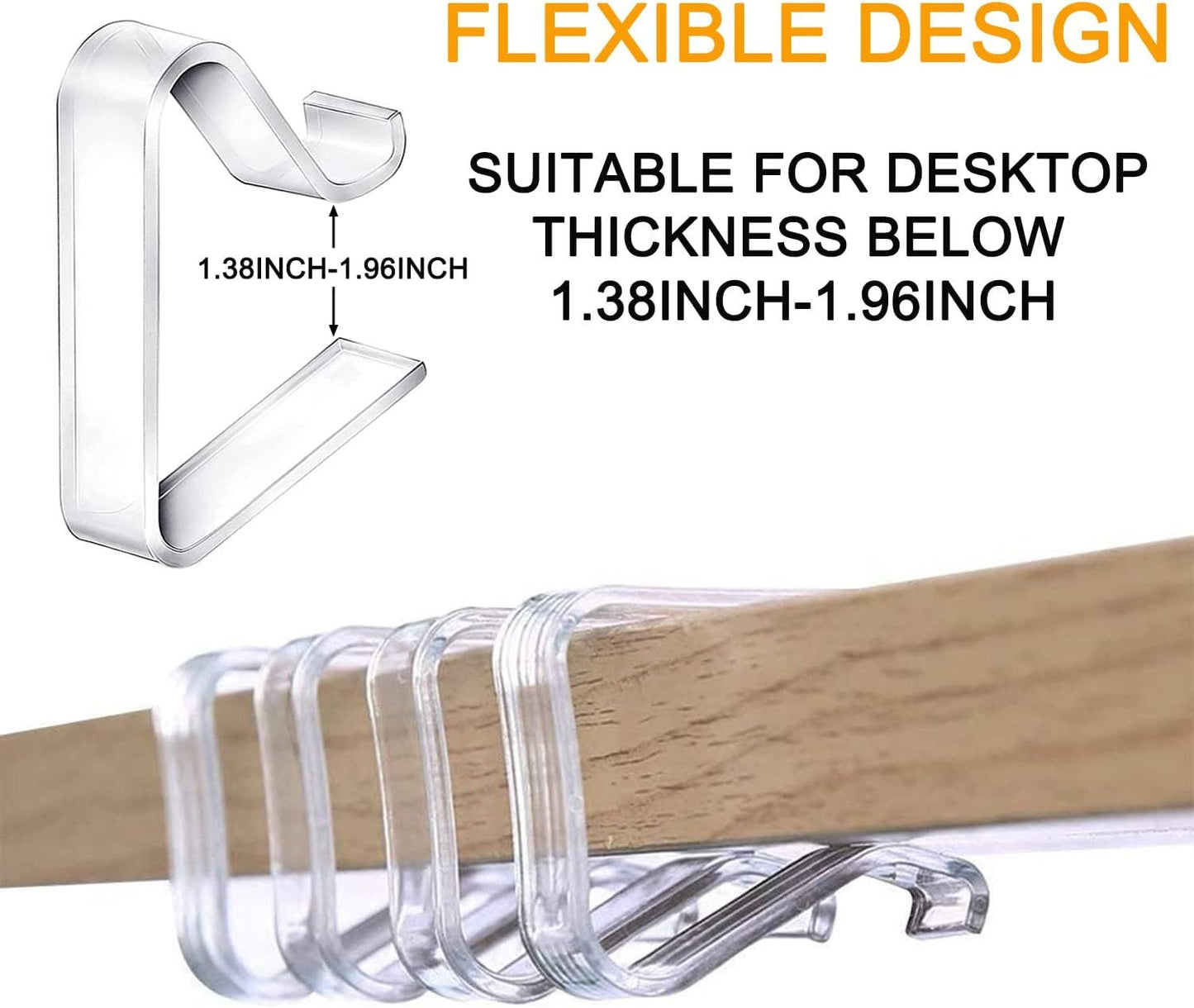 Transparent Large Tablecloth Clips for Thick Tables – Windproof Plastic Holders for Outdoor Parties, Weddings & Dining (Clear)