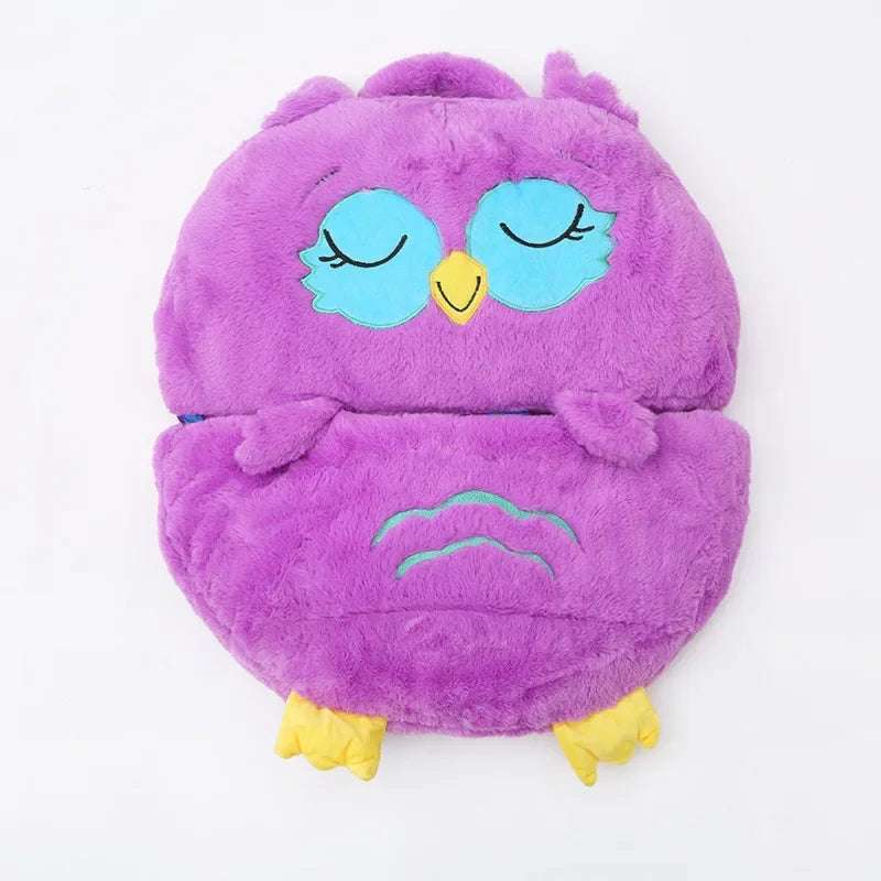 Kids Shark Sleeping Bag Plush Doll Pillow (Purple)