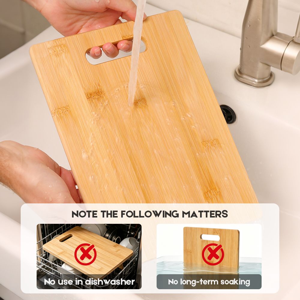 3-Piece Bamboo Cutting Board Set – Cheese, Fruit, Vegetable & Kitchen Chopping Boards