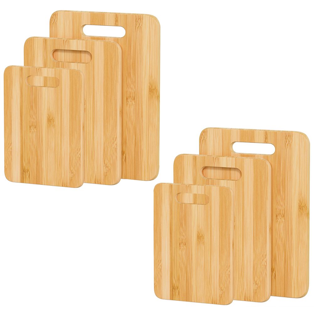 6 Pcs Bamboo Cheese Cutting & Serving Board Set – Moso Bamboo, Reversible, BPA-Free