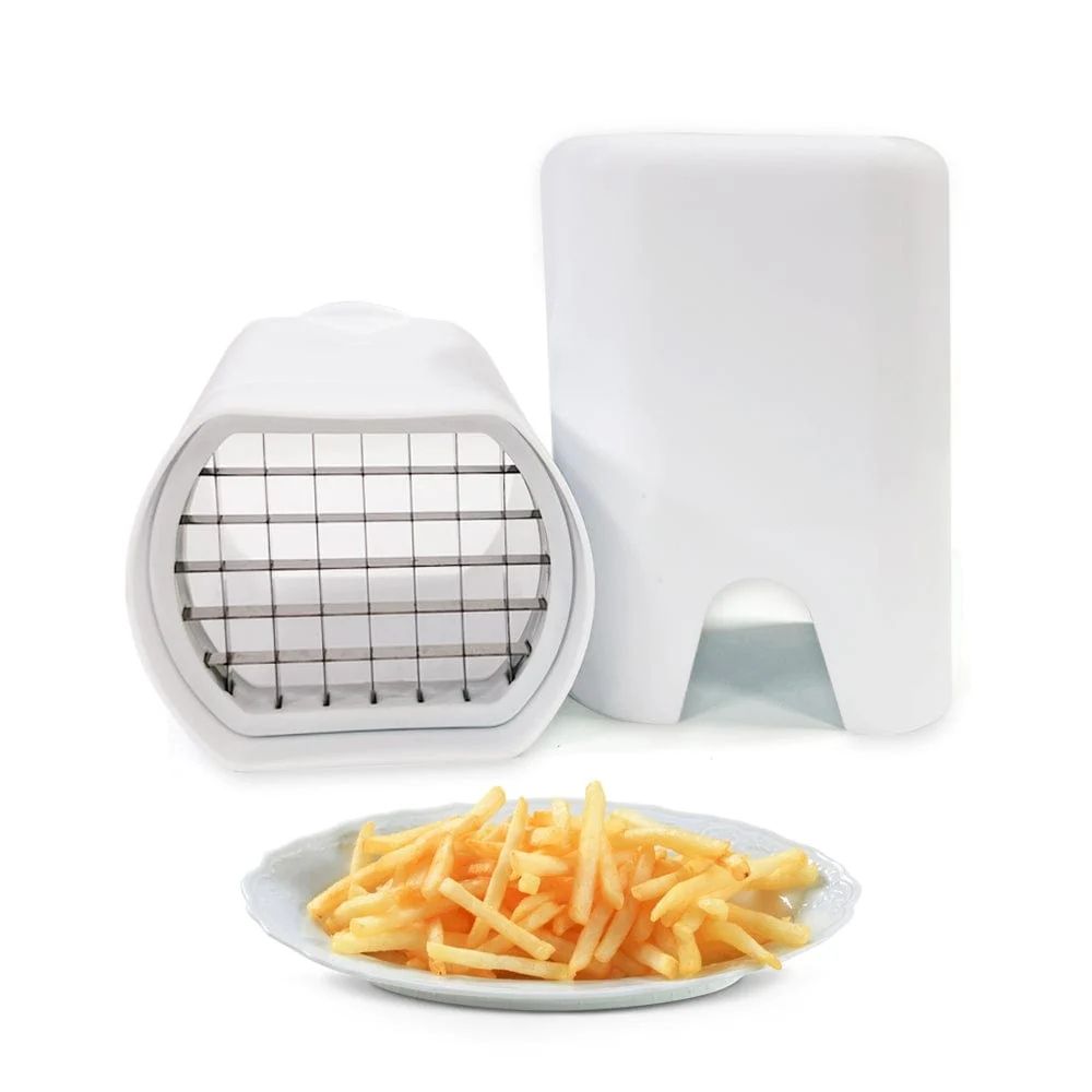 Manual Potato Fries Cutter 10x8x18cm Stainless Steel Vegetable Slicer Easy Press Dishwasher Safe Kitchen Chopper