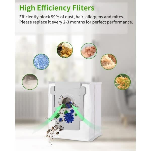 Vacuum Cleaner Bags Compatible with iRobot Roomba i7 i7+ i3 i3+ i4 i4+ i6, 10 Pack
