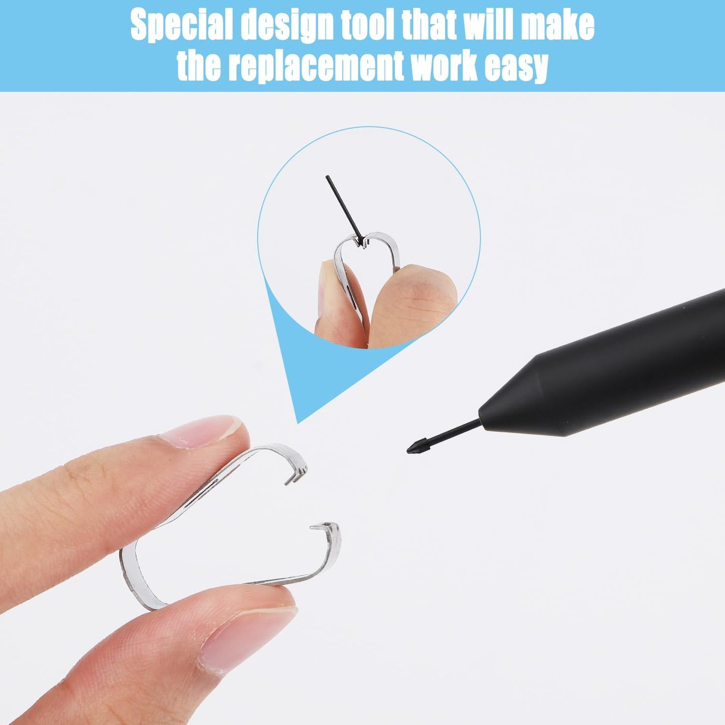 S Pen Nibs 10pcs Black for Compatible with Samsung Galaxy Tab S6 S7 S7 Plus S8 S8 Plus with Installation Tool
