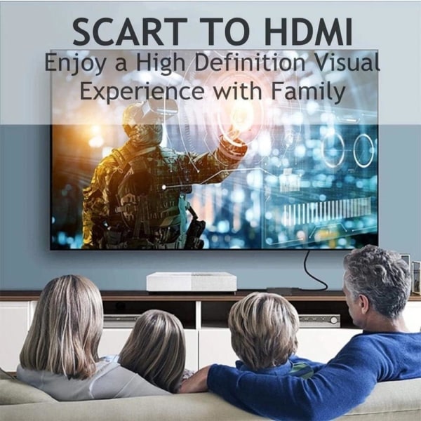Scart to HDMI Converter, All-in-One SCART to HDMI Adapter, 1080P