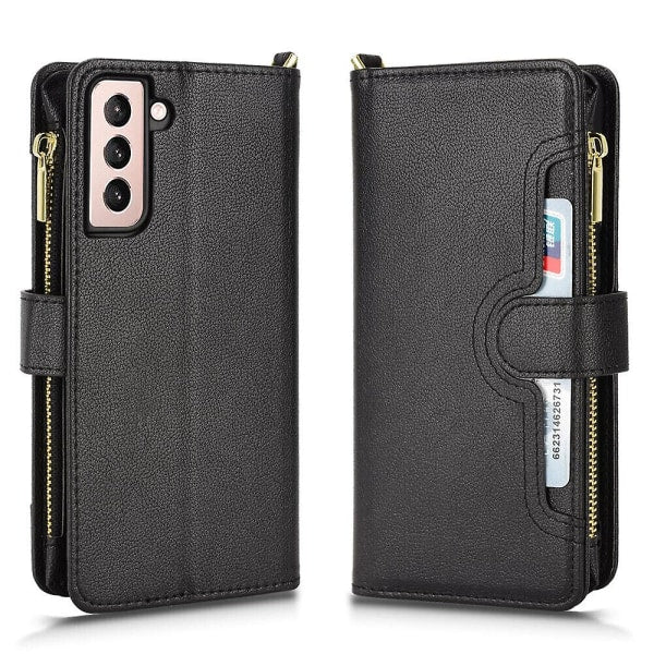 Compatible with Samsung Galaxy S21 5G Case Magnetic Leather Wallet Samsung Card Holder Protective Cover