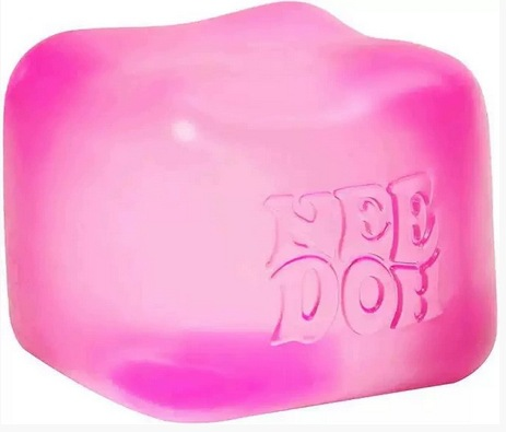 Soft Cube Fidget Toy 5.6*5.6*5.6cm, Transparent Squishy Stress Ball for Stress & Anxiety Relief(Pink)