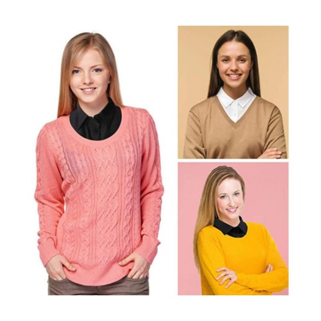Women's Collar Inserts 2 pcs Removable Collar