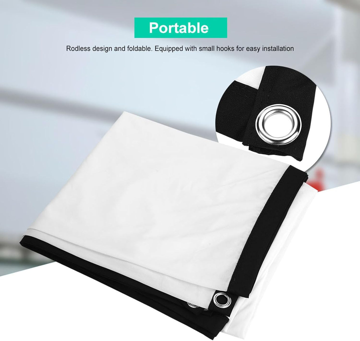 Portable 100 Inch 16:9 Projector Screen Foldable Home Theater Indoor Outdoor Movie Screen