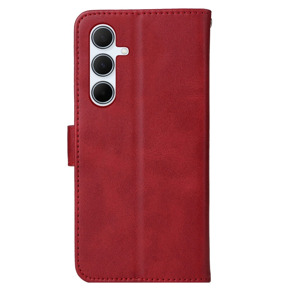Compatible with Samsung A56 5G Wallet Case Red PU Leather Samsung