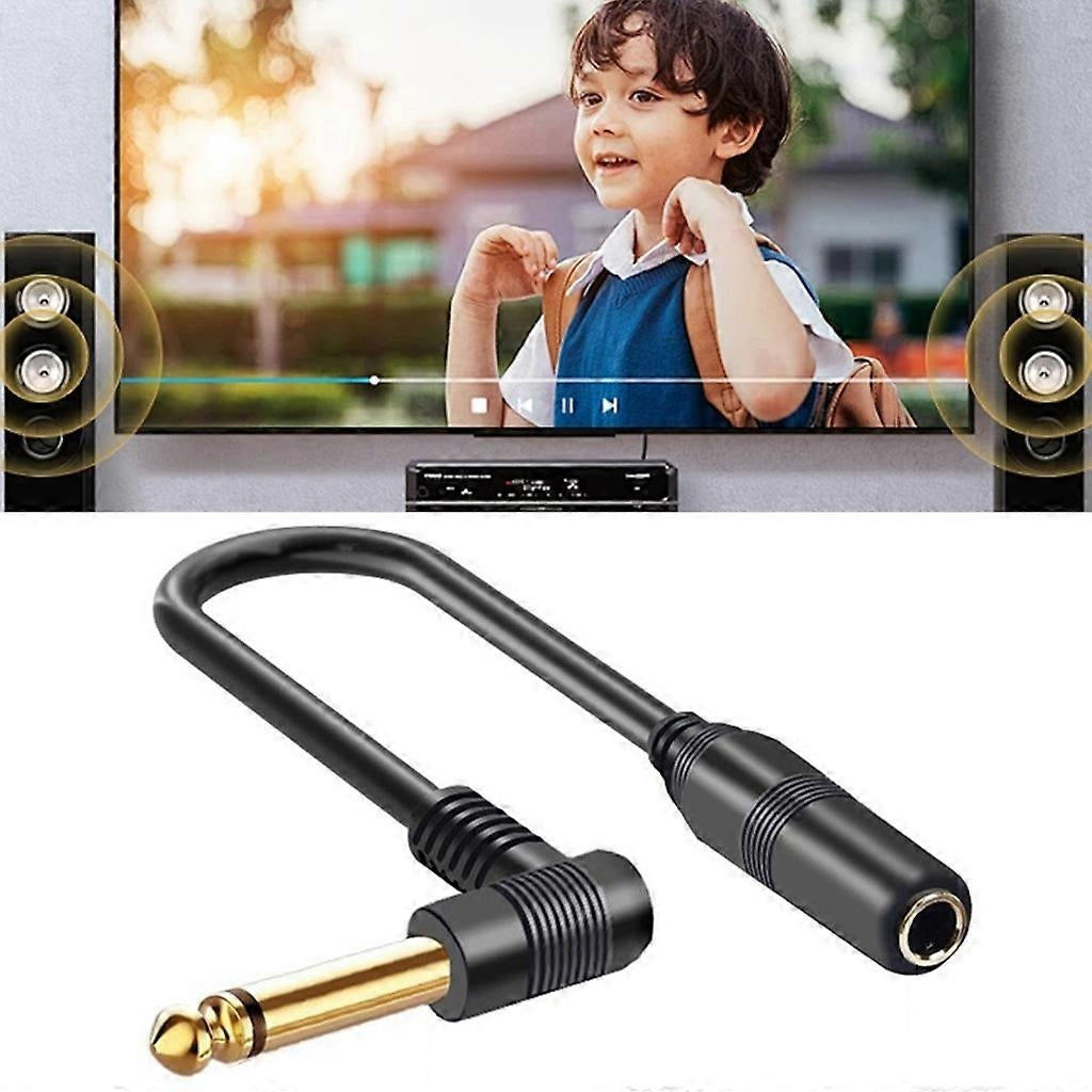 6.35mm Male to Female Stereo Cable for Guitar Amplifier Compatible with TRS 1/4 Inch 2m