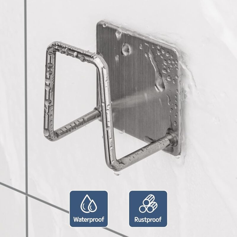 Sponge Holder - 304 Stainless Steel Dish Sponge Hook, Adhesive - Sink Accessories - Adhesive Hook, Kitchen And Bathroom
