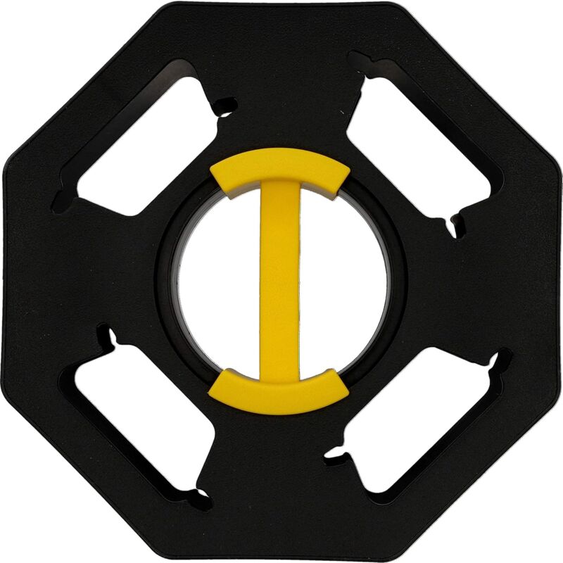 Caravan Cable Reel, Manual, Empty, For Camping And Household, Up To 25 M Of Cable, Plastic, Black And Yellow