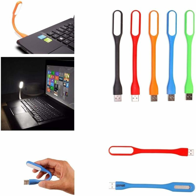 8-Piece Usb LED Light, Mini Flexible Usb Light, Keyboard Lamp For Laptop/Pc, Usb Reading Light, Small Book Light, 8