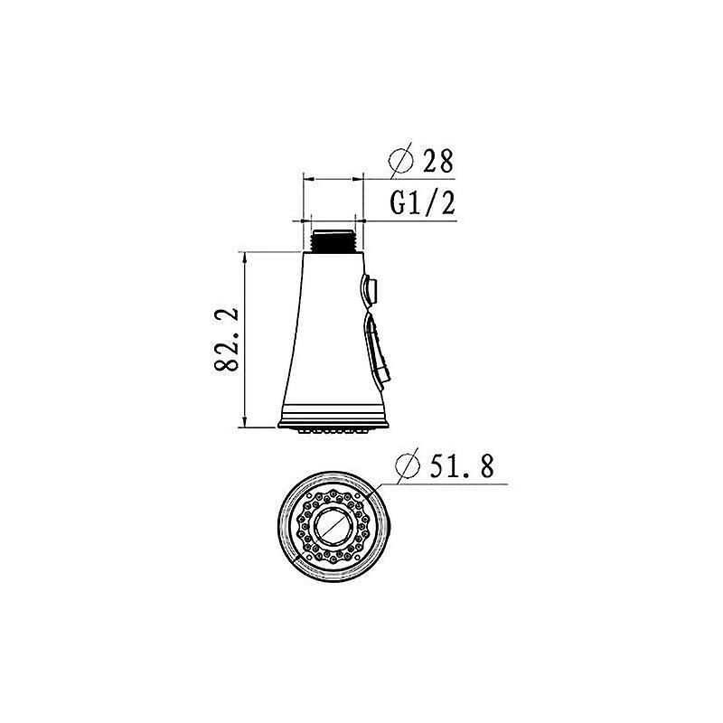 Kitchen Faucets Shower Head Replacement Head For Mixer Tap, Shower Head Shower Head 2 Jets Chrome Kitchen Sink Faucet