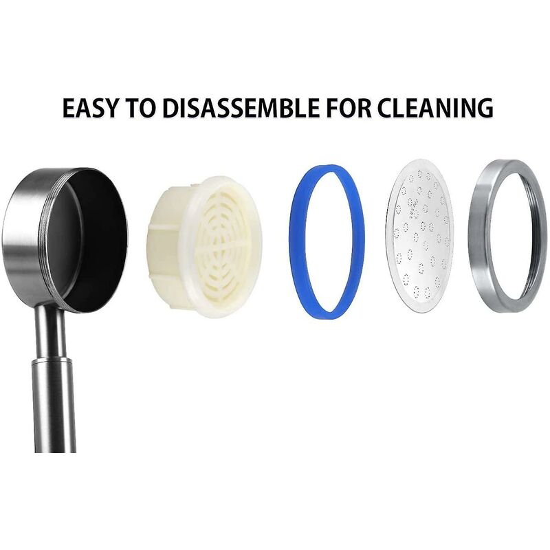 304 Stainless Steel High Pressure Shower Head Bathroom Shower Head Water Saving Easy Installation