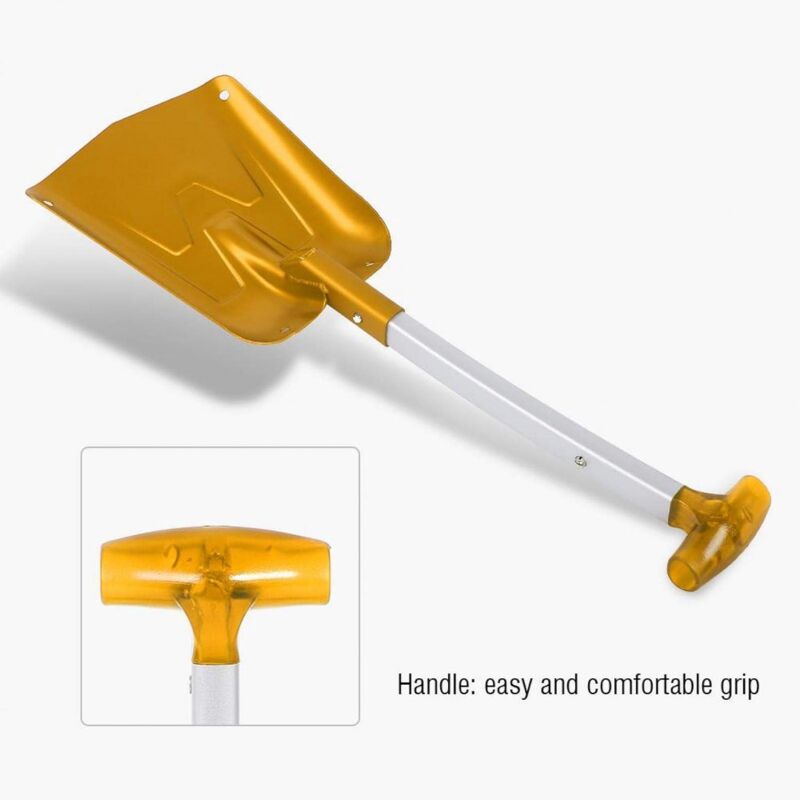 Snow Shovel, Comfortable Handle, Telescopic Snow Shovel Extension, Delicate Texture For Outdoor(Gold)