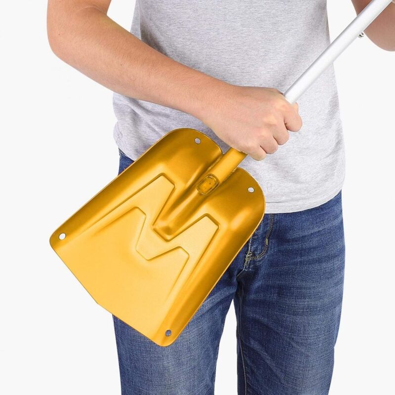 Snow Shovel, Comfortable Handle, Telescopic Snow Shovel Extension, Delicate Texture For Outdoor(Gold)