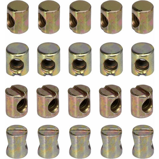 20 pcs M6 Slotted Nuts For Furniture Chairs Beds Cribs