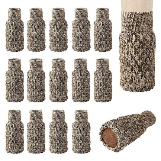 16 pcs Non-Slip Chair Leg Socks, Chair Leg Caps, Knitted Chair Leg Protectors For Floor Scratches And Reduce Noise