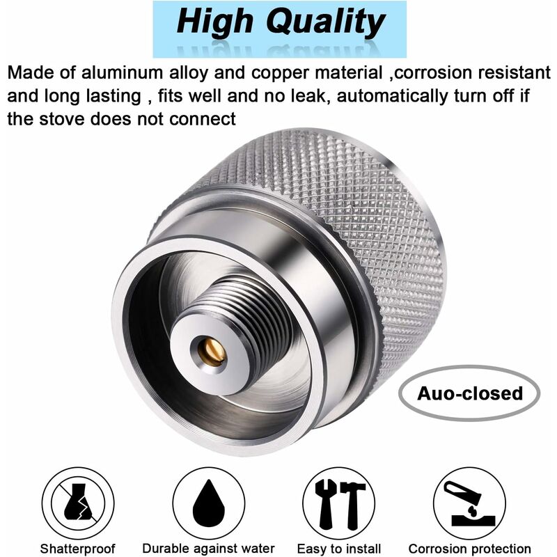 Parts Camping Stove Adapter 1 Lb Propane Small Tank Inlet Outlet Outdoor Cylinder Lpg Canister Adapter
