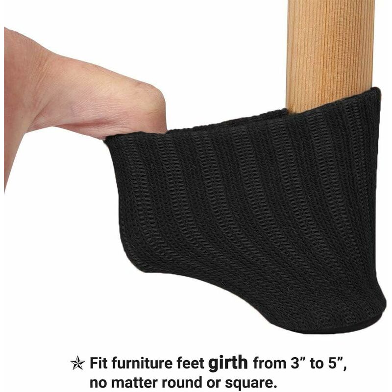 24 pcs Felt Furniture Chair Socks, Table Covers Furniture Caps Feet Pads Floor Protectors - Prevent Scratches And Noise