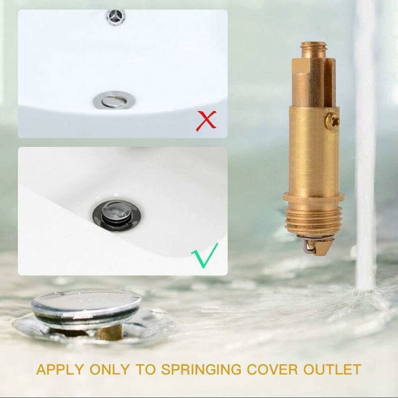 Brass Sink Drain Pipe With Spring Mechanism And Bolt