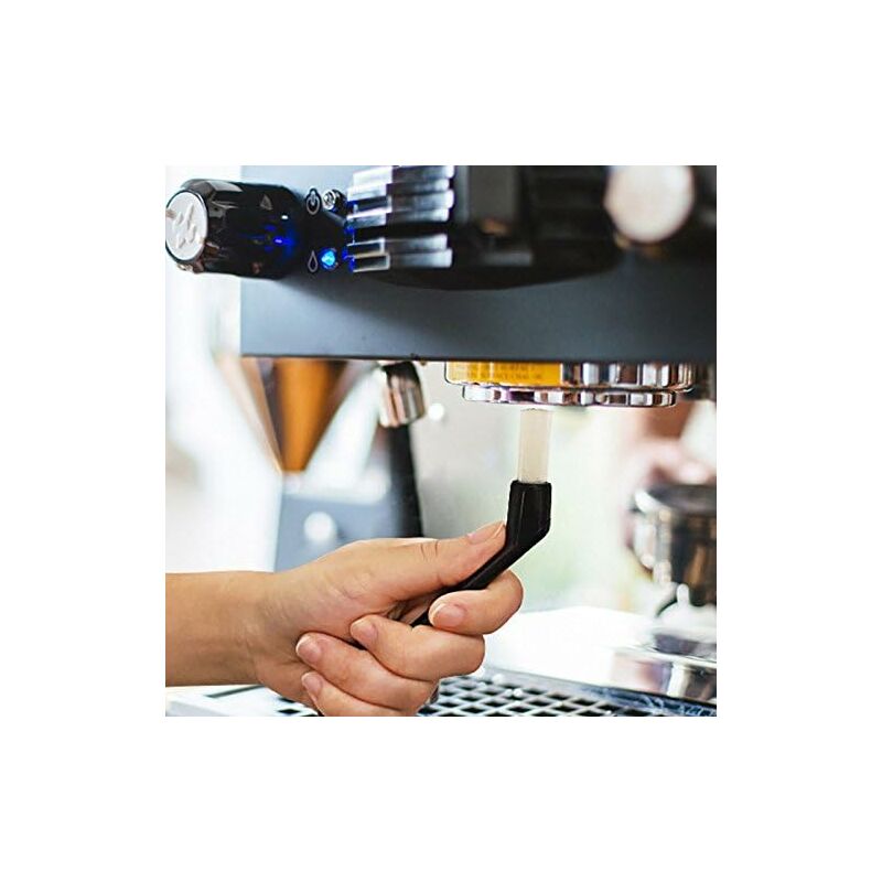 3 Pack Espresso Machine Accessories - Black Cleaning Brushes And Coffee Decorating Brush