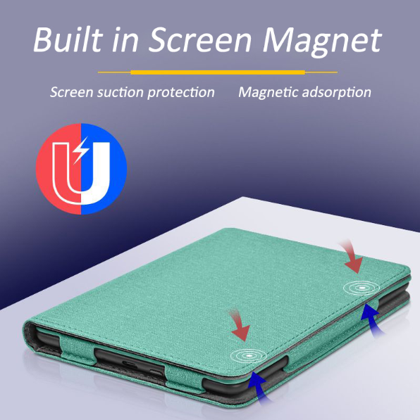 Lainergie Case for Kindle Paperwhite 7"/6.8" (12th/11th Gen, 2024/2021) , Slim PU Shell Cover with Stand, Hand Strap, Auto-Wake/Sleep Feature Not for TCL, Blue