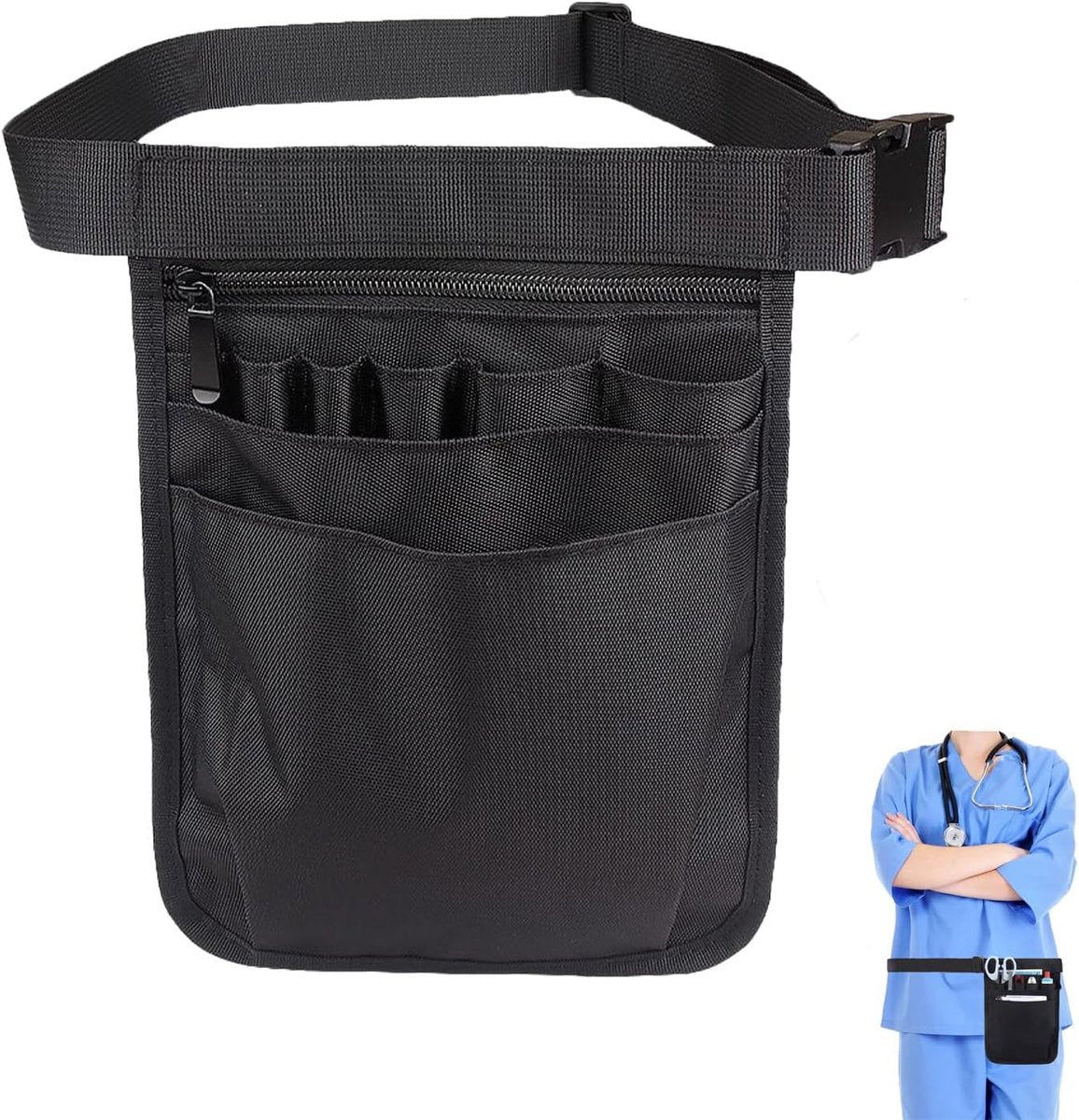 Fanny pack - Men's fanny packs - Women's fanny pack - Nurse fanny pack - Nurse accessory bag - Multifunctional fanny pack - Nurse work bag - Adjustable work bag - Black tool bag - Unisex