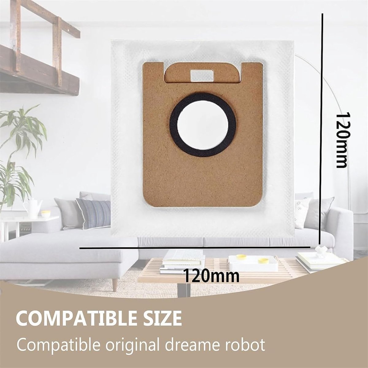 Vacuum cleaner bags - Eco-friendly vacuum cleaner bags - Practical vacuum cleaner bags - 8 reusable vacuum cleaner bags - Replacement parts for robot vacuum cleaners