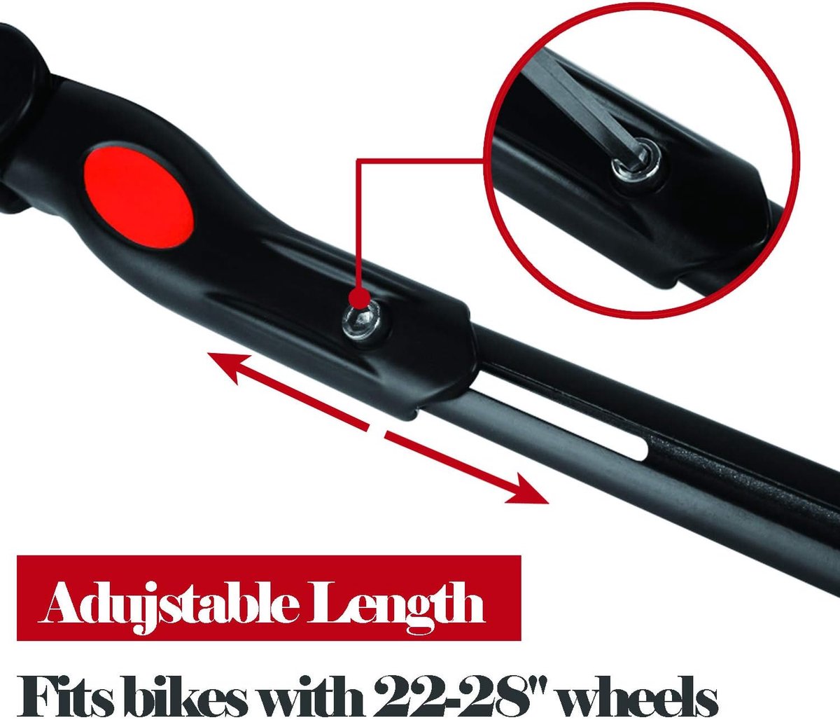 Simple 34.5 cm bicycle kickstand, aluminum and stainless steel mountain bike kickstand, easy to install, for mountain bikes and road bikes