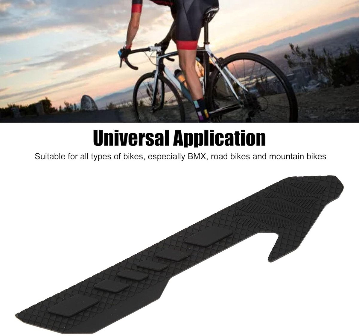 Bicycle chain protector - Silicone chain protector - Road bike chain protector - Protect your bike frame from scratches - Bicycle accessories - Black - 1 piece