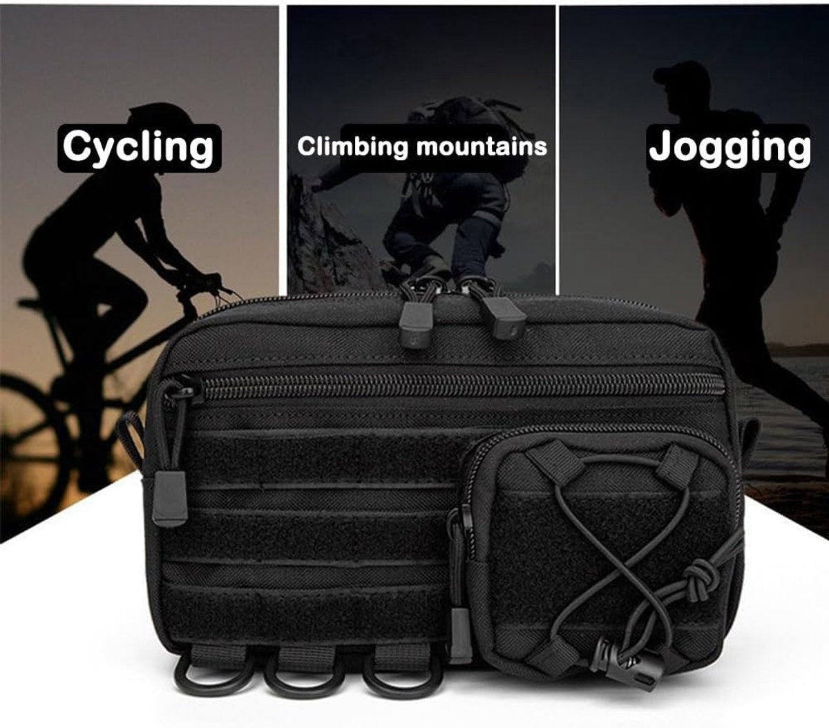 Bike bag - Fanny pack - Organizer - Pouch - Ultralight storage box - Waterproof Oxford Ripstop - Perfect for hiking, cycling, and survival gear