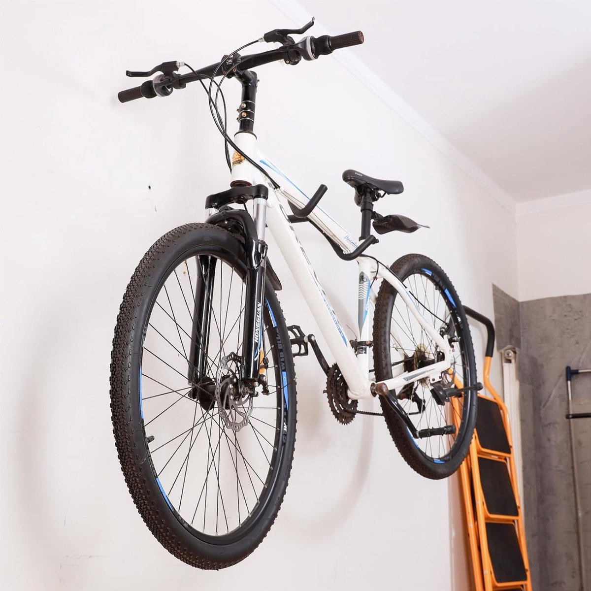 Bike rack - Wall-mounted bike rack - Stainless steel, can support 30 kg - Adjustable handlebar angle - Retractable wall-mounted bike rack - Suitable for indoor garages