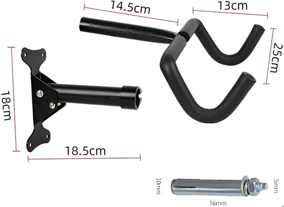 Bike rack - Wall-mounted bike rack - Stainless steel, can support 30 kg - Adjustable handlebar angle - Retractable wall-mounted bike rack - Suitable for indoor garages