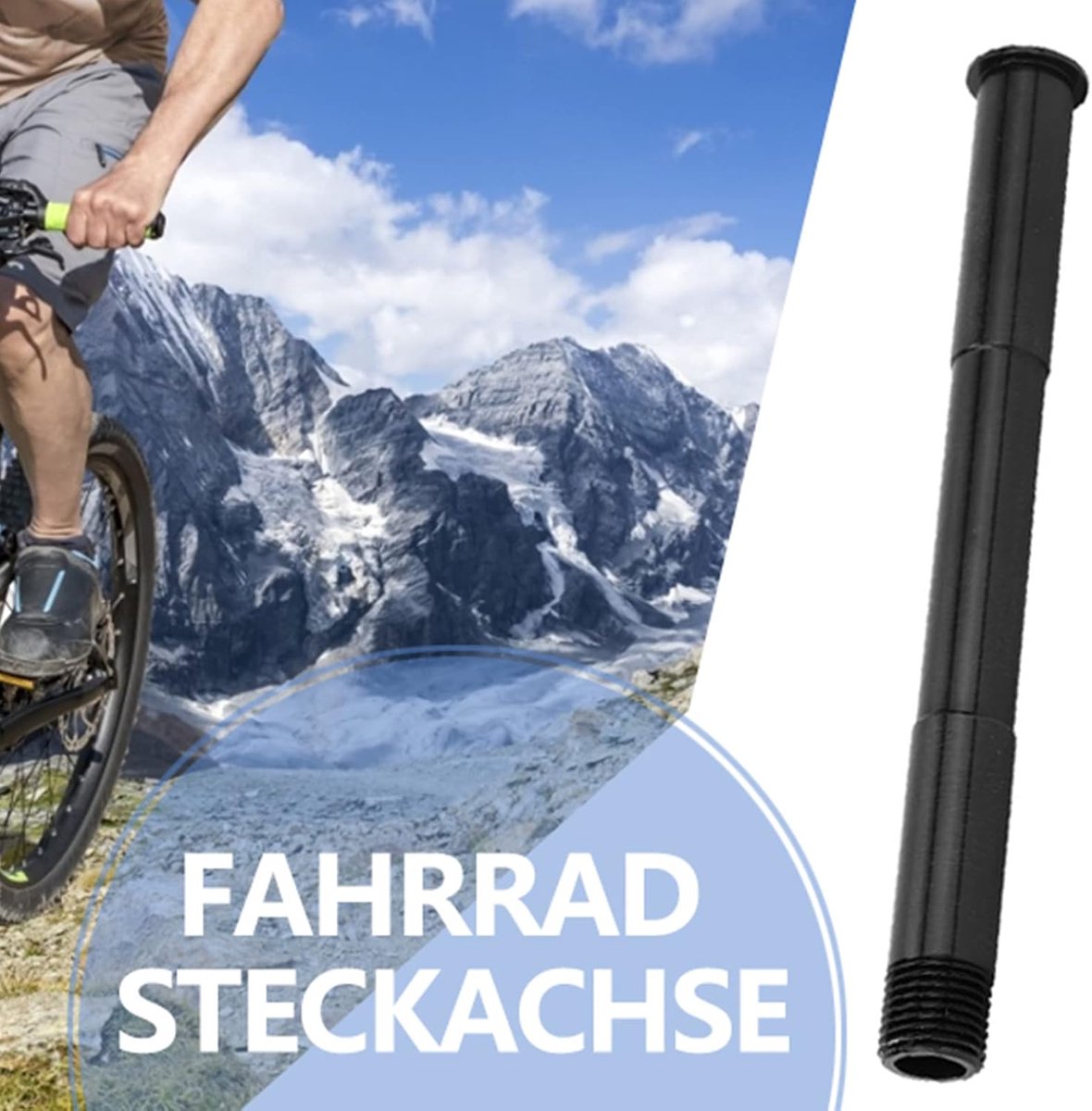 Bicycle - Thru-axle - Fork lockout lever - Aluminum alloy - Thru-axle - Quick-release bicycle front hub, fork, seatpost thru-axle, Boost fork axle - 110 x 15 mm - Black