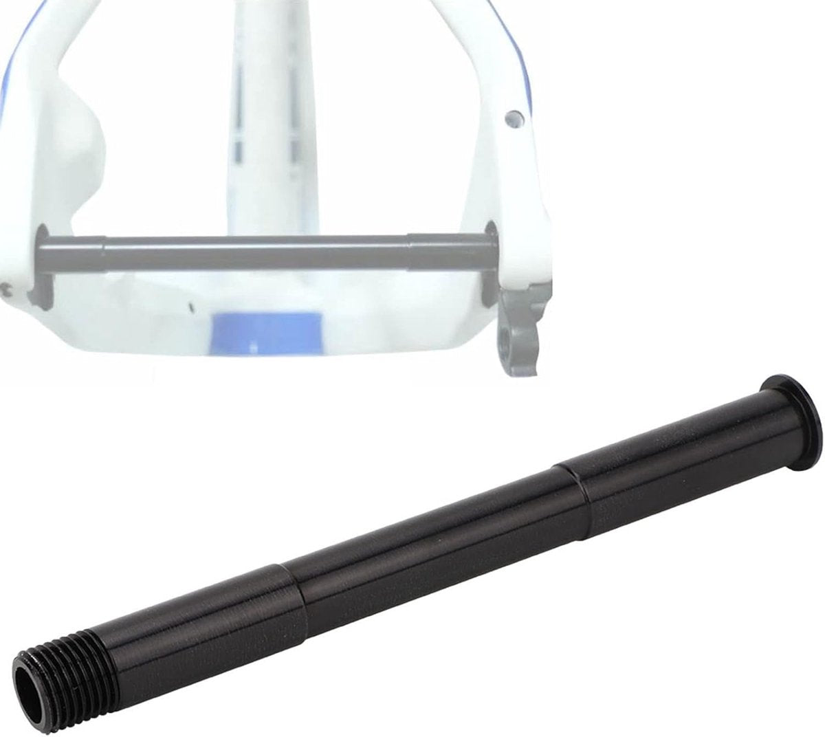 Bicycle - Thru-axle - Fork lockout lever - Aluminum alloy - Thru-axle - Quick-release bicycle front hub, fork, seatpost thru-axle, Boost fork axle - 110 x 15 mm - Black