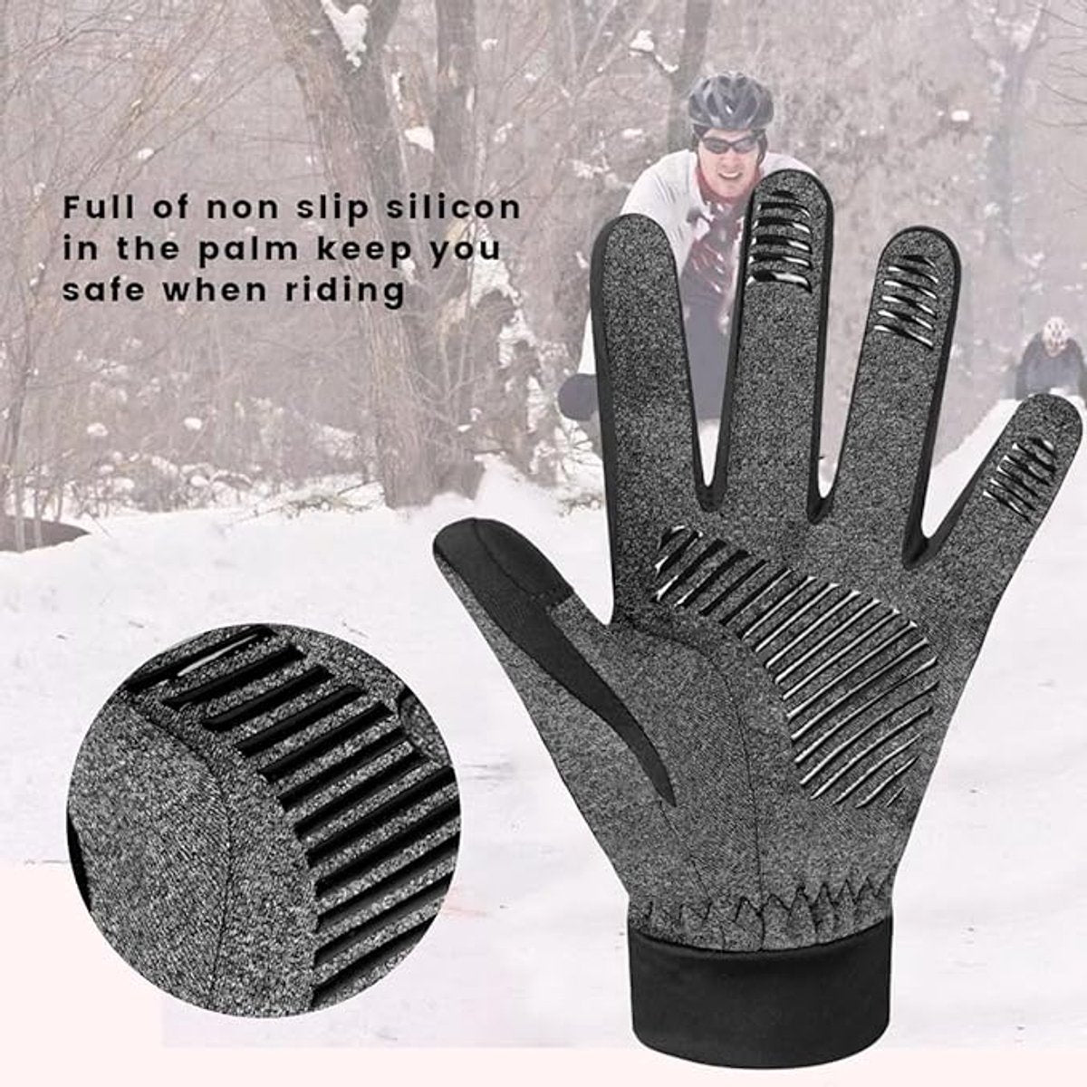 Gloves - Cycling Gloves - Gloves - Windproof and Warm - Cycling Gloves - Winter Gloves for Women and Men - Suitable for Cycling - Jogging - Mountain Biking - Golf - Walking - Football - Running - Women's - Men's - Children's