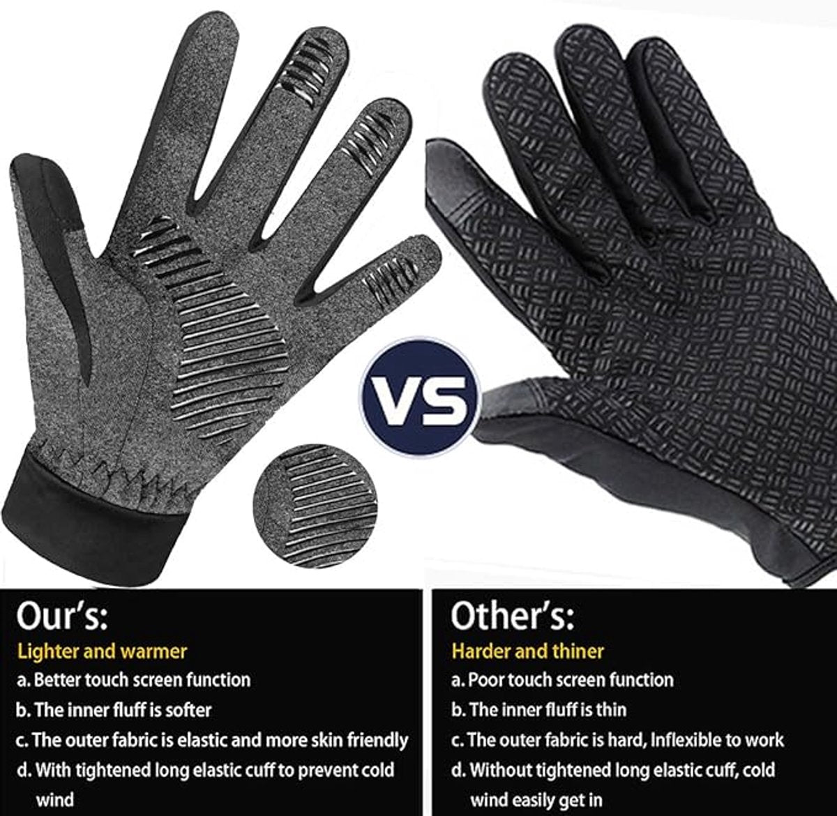 Gloves - Cycling Gloves - Gloves - Windproof and Warm - Cycling Gloves - Winter Gloves for Women and Men - Suitable for Cycling - Jogging - Mountain Biking - Golf - Walking - Football - Running - Women's - Men's - Children's