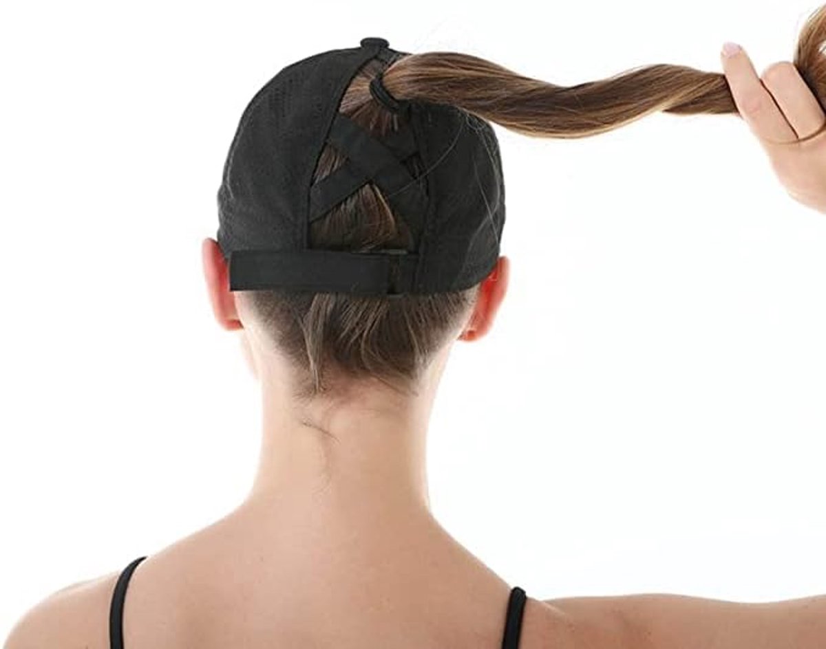 Women's ponytail baseball cap, adjustable summer cap in quick-drying breathable mesh, unisex baseball cap, sports cap