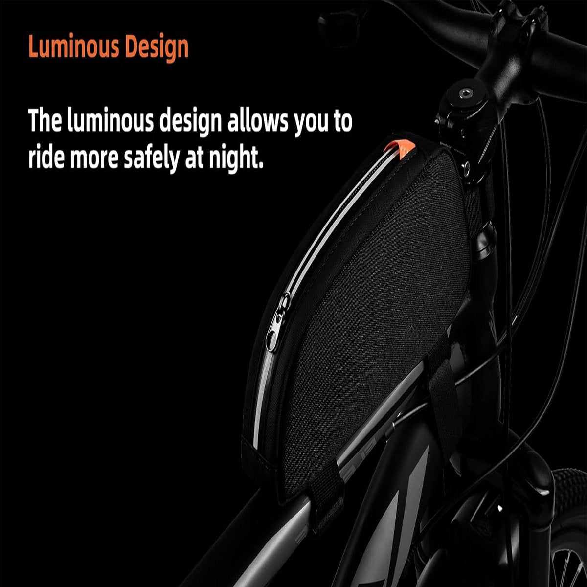 Waterproof bicycle bag for front frame, bicycle bag for top tube, suitable for road bikes, mountain bikes, outdoor cycling, travel and hiking