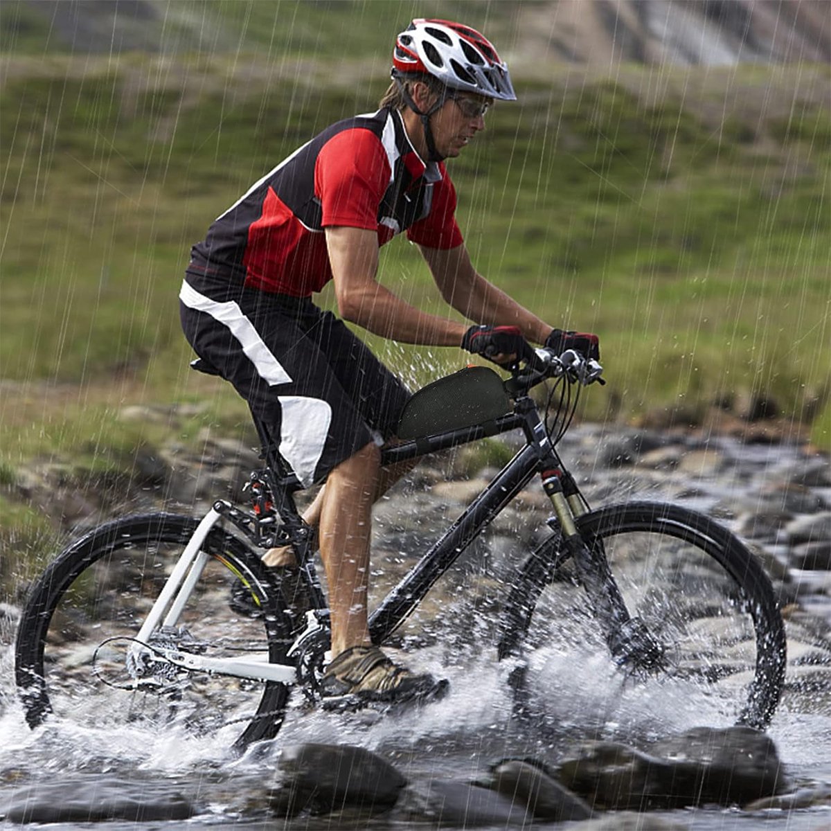 Waterproof bicycle bag for front frame, bicycle bag for top tube, suitable for road bikes, mountain bikes, outdoor cycling, travel and hiking