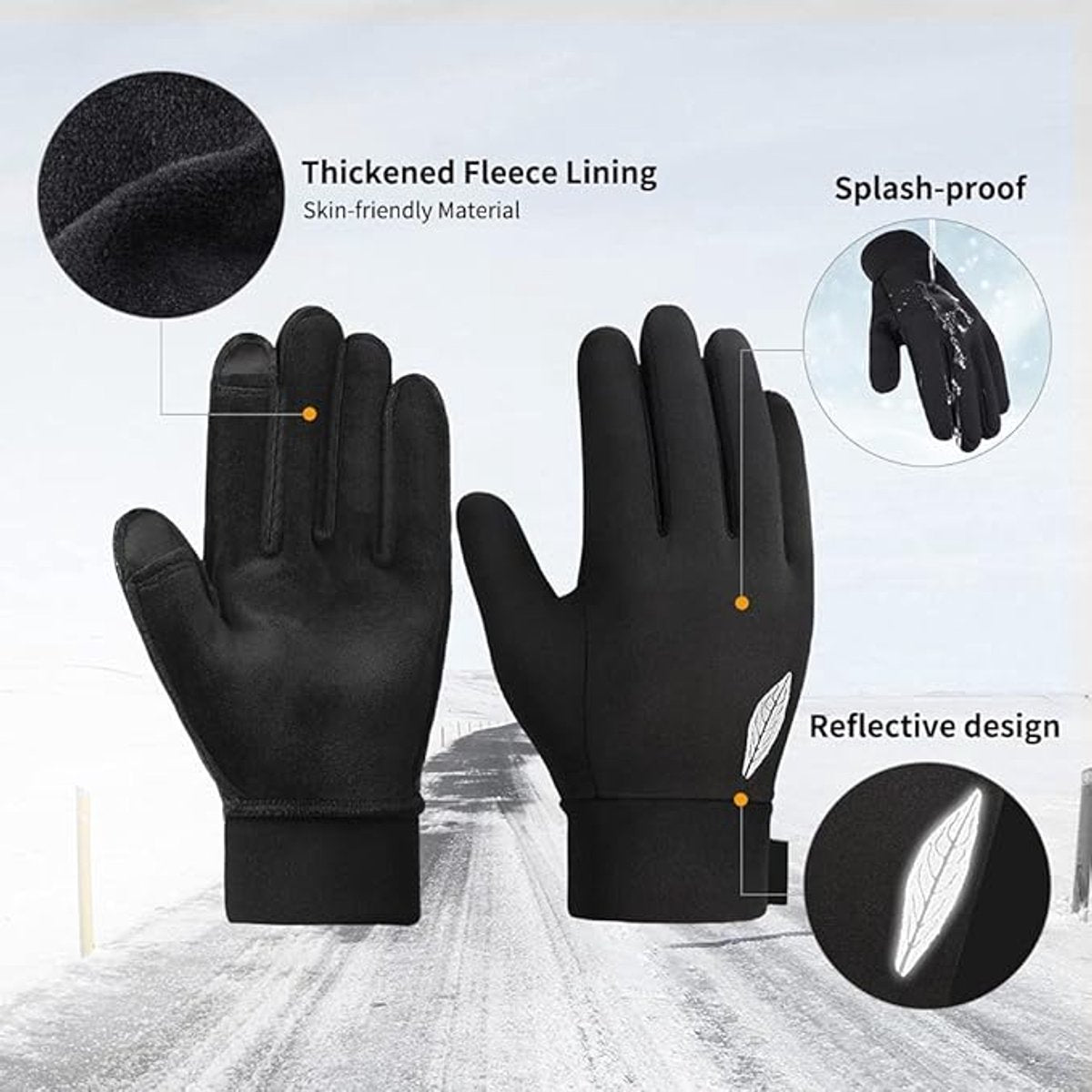 Gloves - Winter Gloves - Cycling Gloves - Running Gloves - Outdoor Sports Gloves - Children's Winter Gloves - Touchscreen Compatible - Thick, Waterproof, Windproof and Non-Slip - Warm Fleece - Gift for Boys and Girls