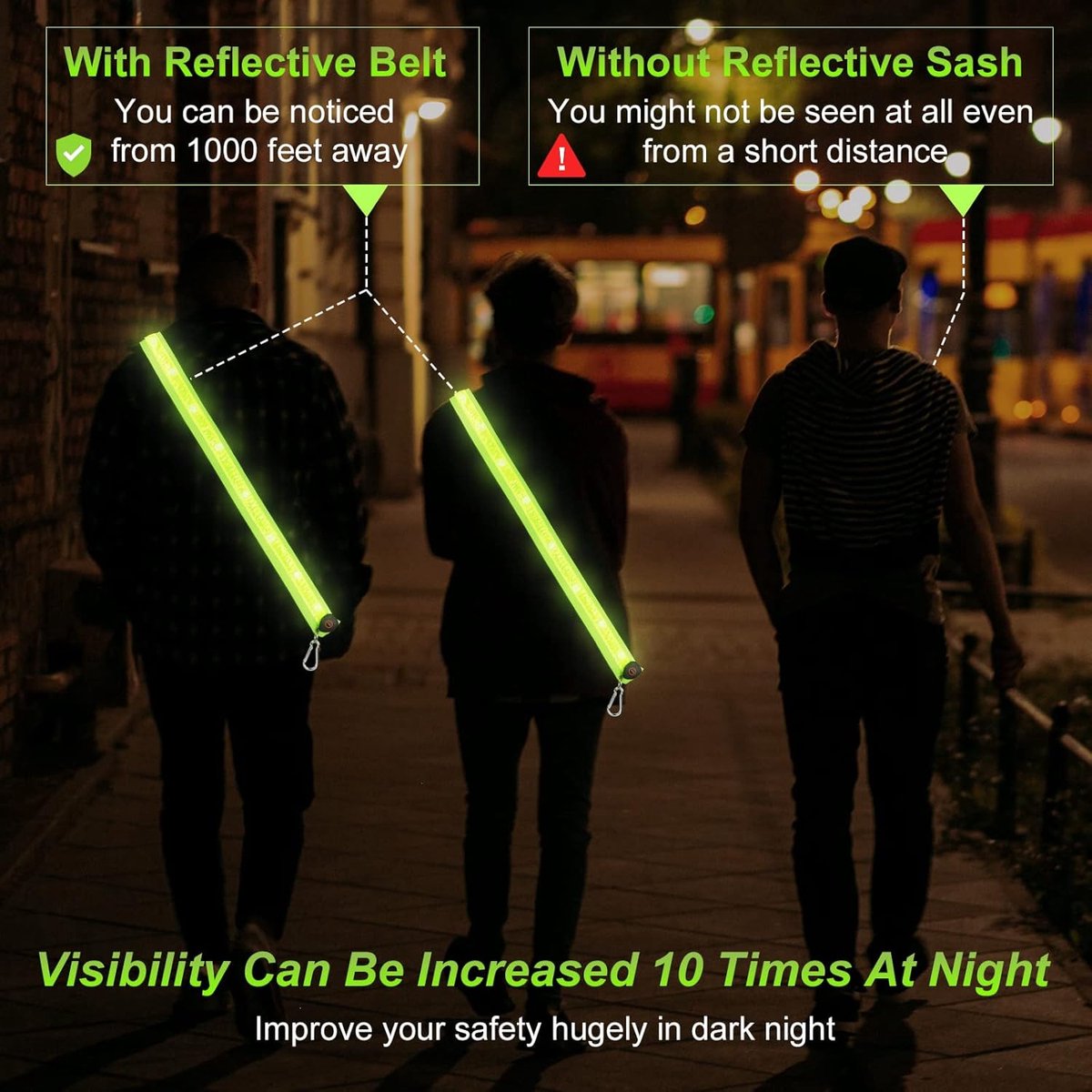 Running light - Chest light - Sports running light - Chest walking light - USB rechargeable - Running vest
