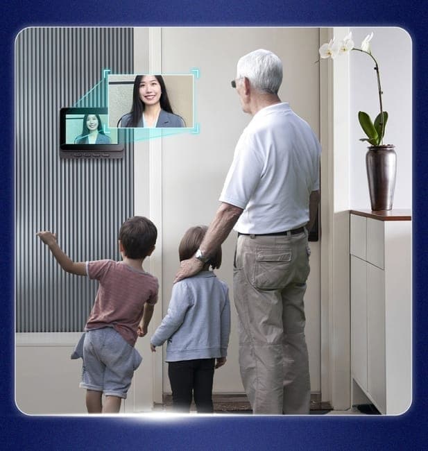 Smart Wireless Video Doorbell with Camera HD Resolution Two-Way Communication Infrared Night Vision Cloud Storage, Black, Compatible with Alexa and Google Home