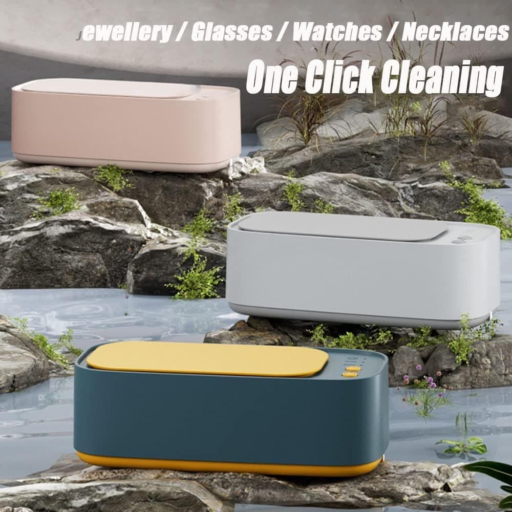 45000 Hz Ultrasonic Cleaner with 3 Cleaning Modes for Glasses Jewelry Dentures, Gray