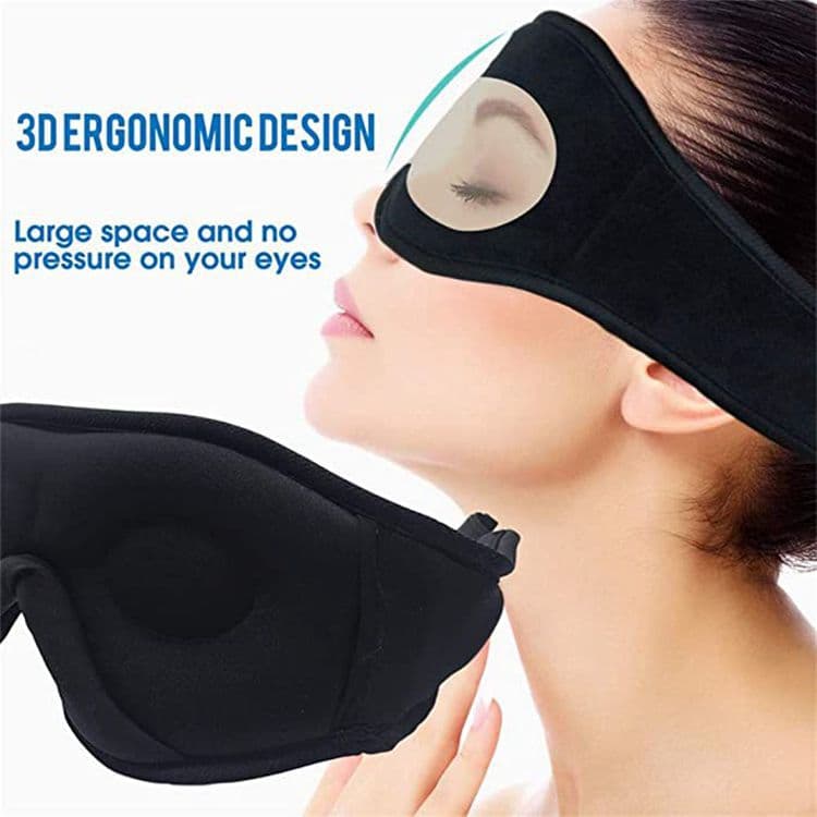Bluetooth Sleep Headphones Headband with Eye Mask, Wireless Stereo Music for Sleep and Relaxation, Blue