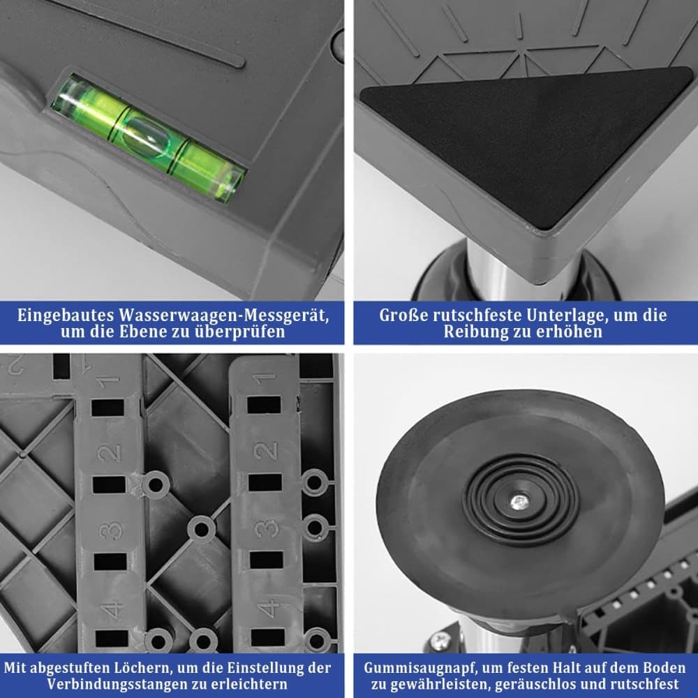 Washing machine base with vibration-damping legs, strong load-bearing capacity, non-slip and practical, 16-19cm
